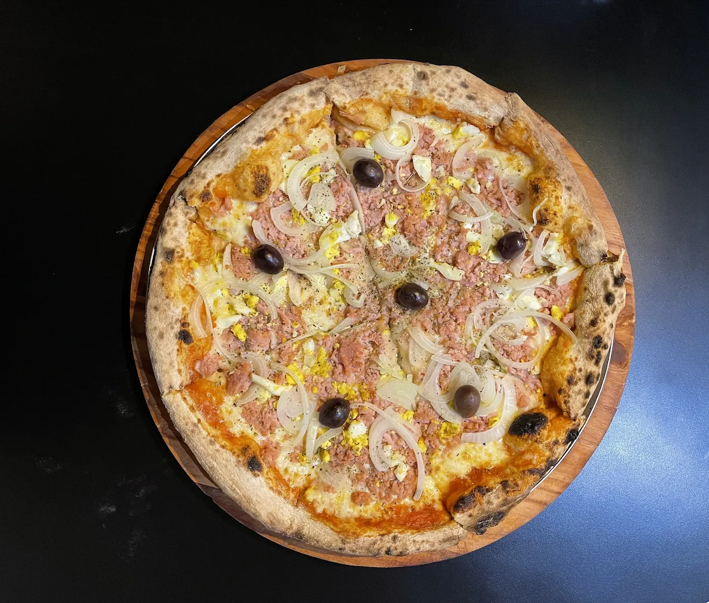 Área interna para clientes comerem