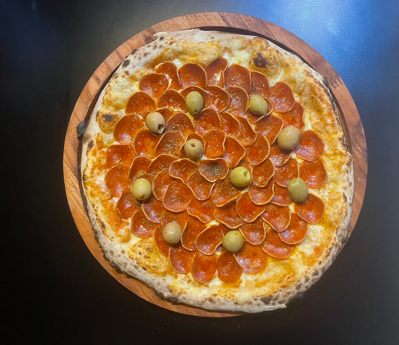 Visão geral do espaço da pizzaria